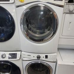 Whirlpool Front Loading Washer And Stackable Gas Dryer Set 