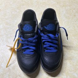[AUTHENTIC] Off-White x Air Jordan 2 Retro SP Low Black Varsity Royal