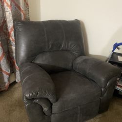 Stallion Gray Reclining Sofa Chair 