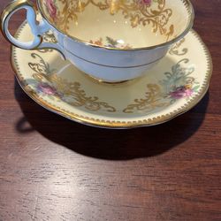 Teacup saucer AYNSLEY England bone china