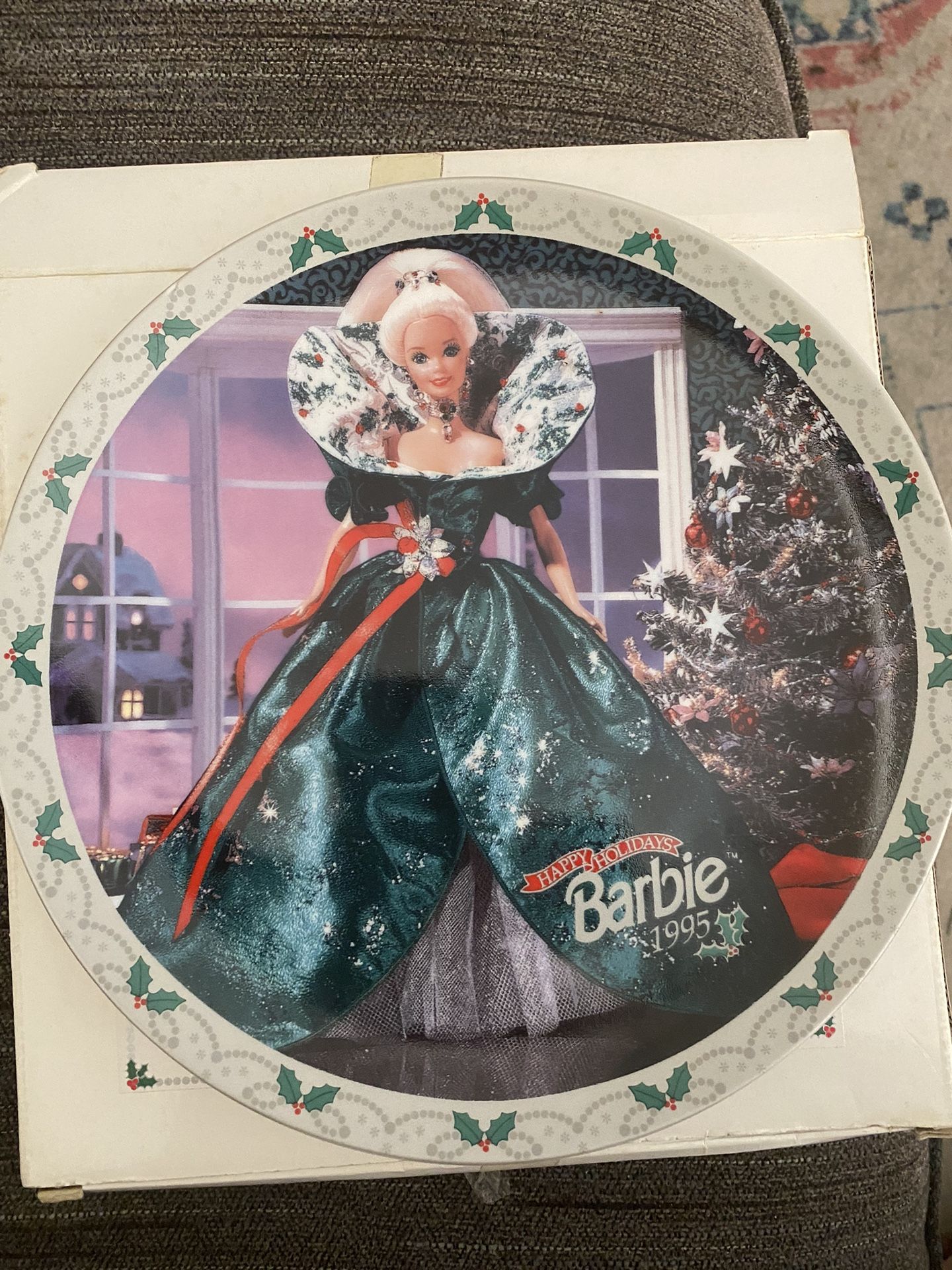 1995 happy holidays, Barbie limited edition plate