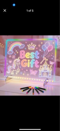 LED Acrylic Dry Erase Board with 7 Light Effects