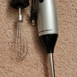 Hamilton Beach Silver and Black Immersion Blender with Whisk