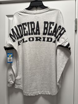 Madeira Beach Florida Long Sleeve Spirit Jersey - White & Black