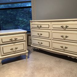 Vintage Dresser And Matching Nightstand