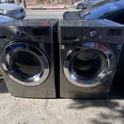 ☃️SET WASHER AND DRYER LG☃️ ❄️ STAINLESS STEEL❄️ ✔️SIDE BY SIDE-STACKABLE✔️ 