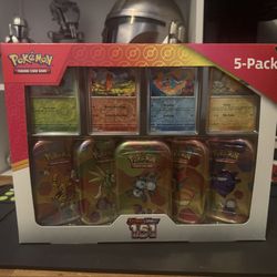 Pokemon Scarlet & Violet  151 Mini Tins (5 Pack) (Sealed) (Costco bundle)
