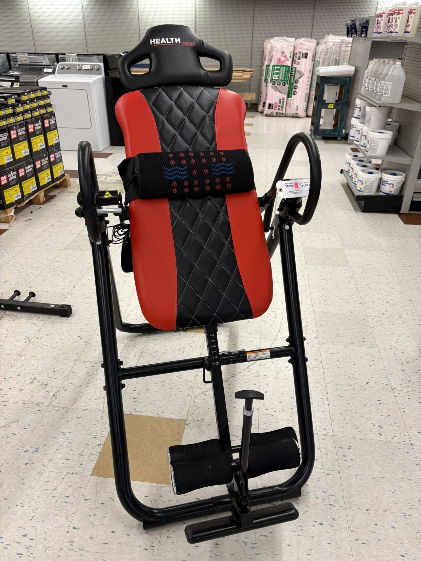 Health Gear Inversion Table w/Massage Pillow and Heat