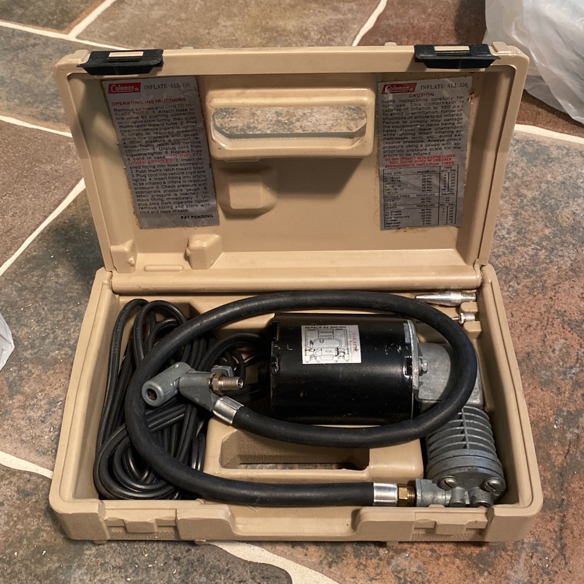Coleman Inflate All 150 Portable 12 volt Air Compressor
