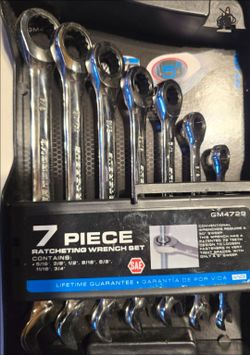 "New!"  7 Piece SAE Ratchet Wrench Set Power Torque - GM4729