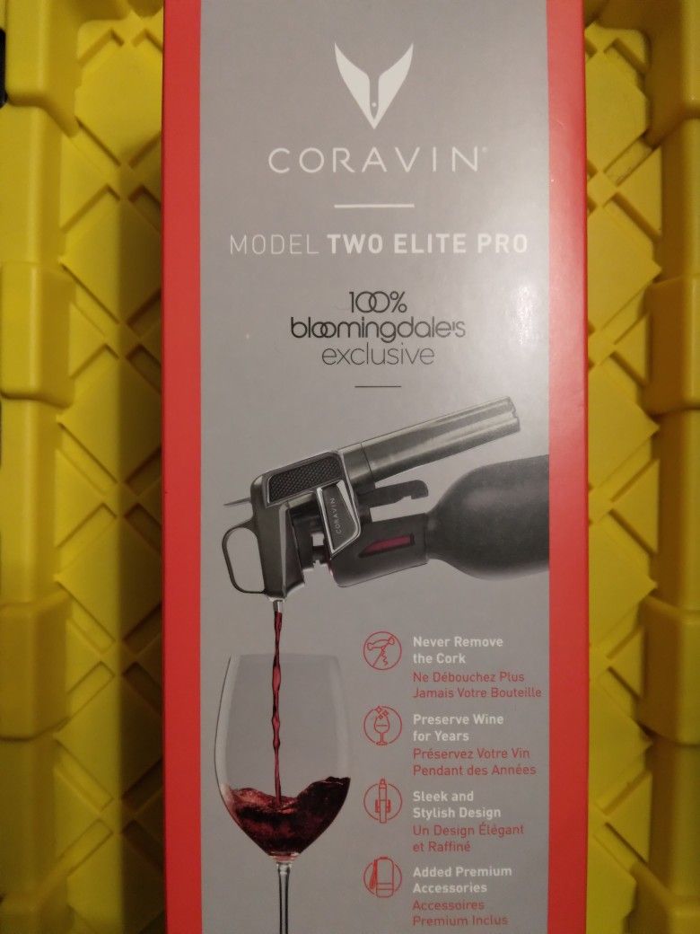 CORAVIN MODEL TWO ELITE PRO WINE PRESERVATION SYSTEM IN THE BOX