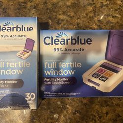 BUNDLE Clearblue Fertility Monitor Touch Screen & 1 Box Of 30 Count Test Strips