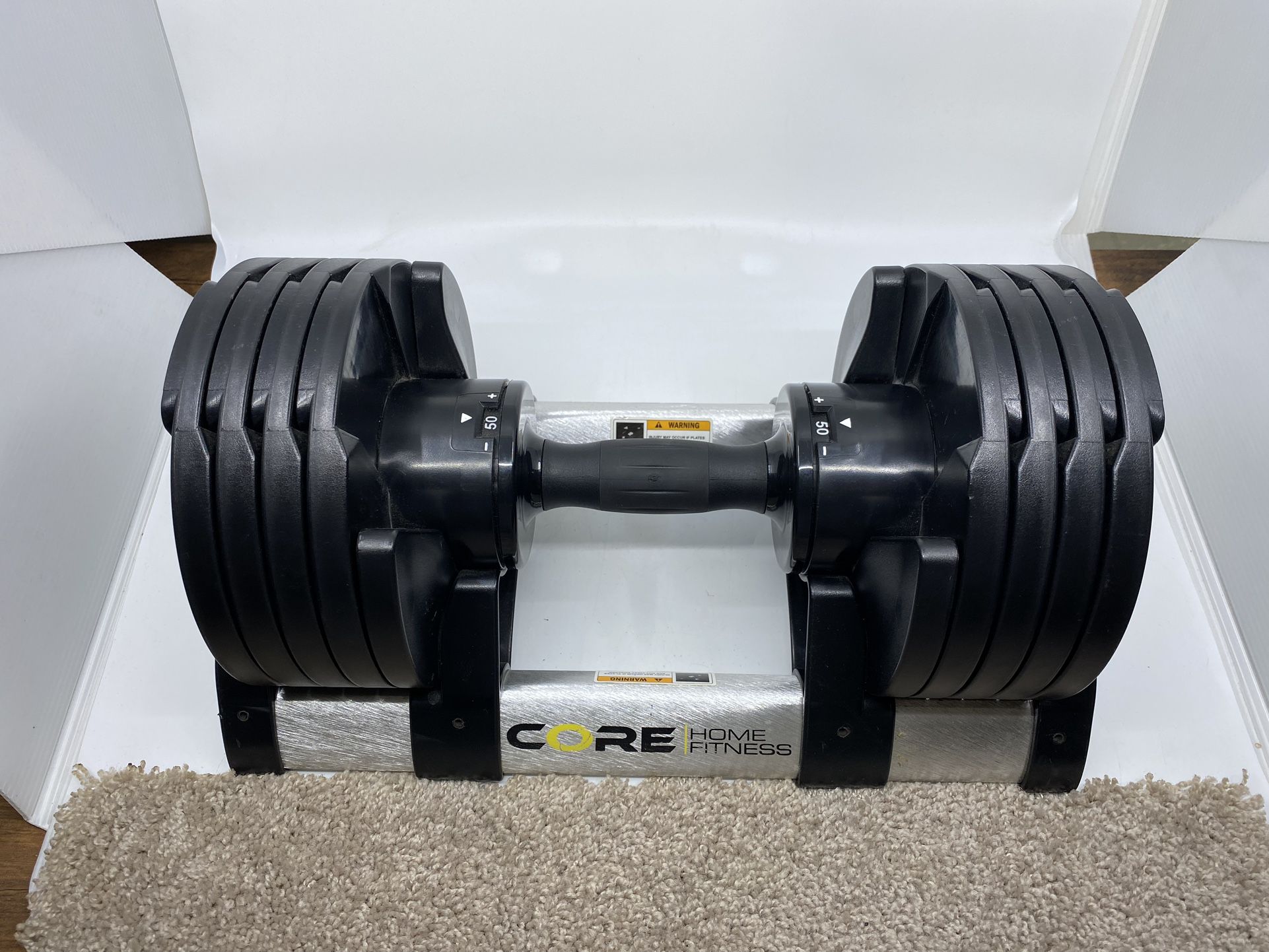 Core Home Fitness - Adjustable Dumbbell (5-50 pounds) - Single Dumbbell