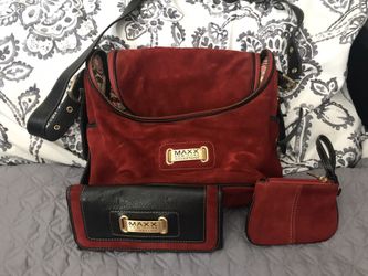 Maxx New York Signature Purse w/ matching wallet & coin/make-up bag