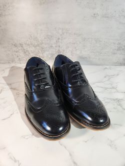 Bruno Marc Boys Black Dress Shoes
