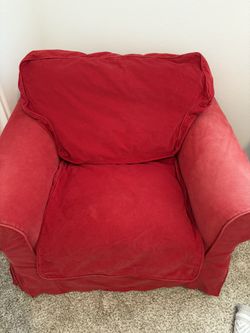 Upland  IKEA Chair Cover $3 Red Corduroy