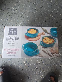 Stoneware soup bowls