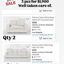 Living Spaces Paloma Couches