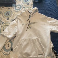 A Bathing Ape BAPE hoodie White And Silver 