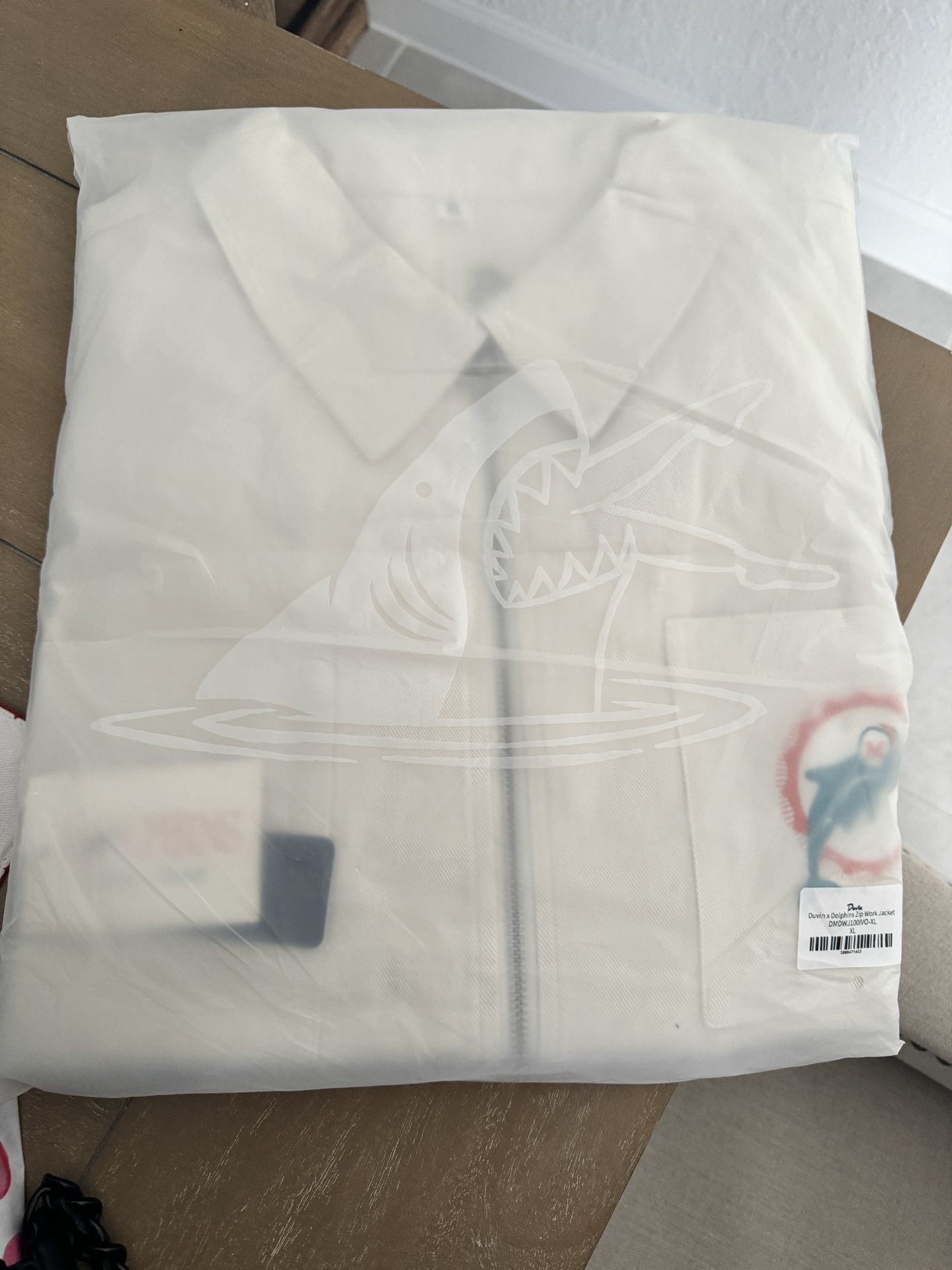 Duvin X Miami Dolphins Zip Work Jacket Size Xl