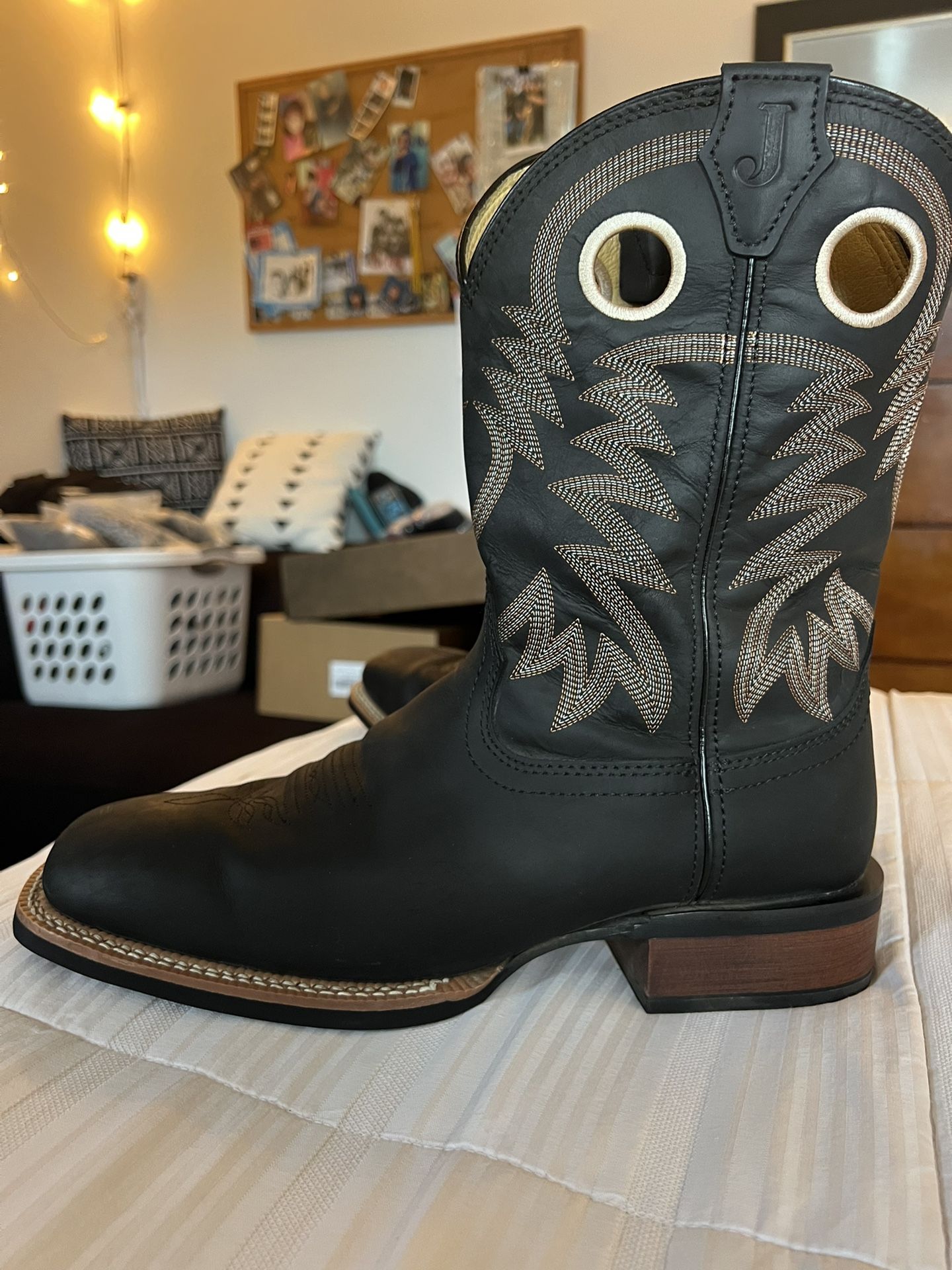 JUSTIN MEN'S SHANE FRONTIER PERFORMANCE WESTERN BOOTS - BROAD SQUARE TOE