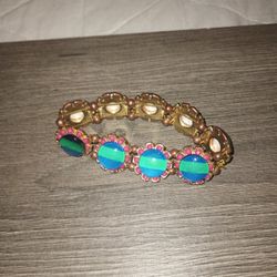 Turquoise And Pink Bracelet 