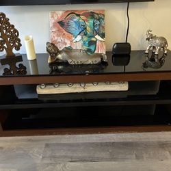 For Sale Wood & Glass TV Entertainment Center