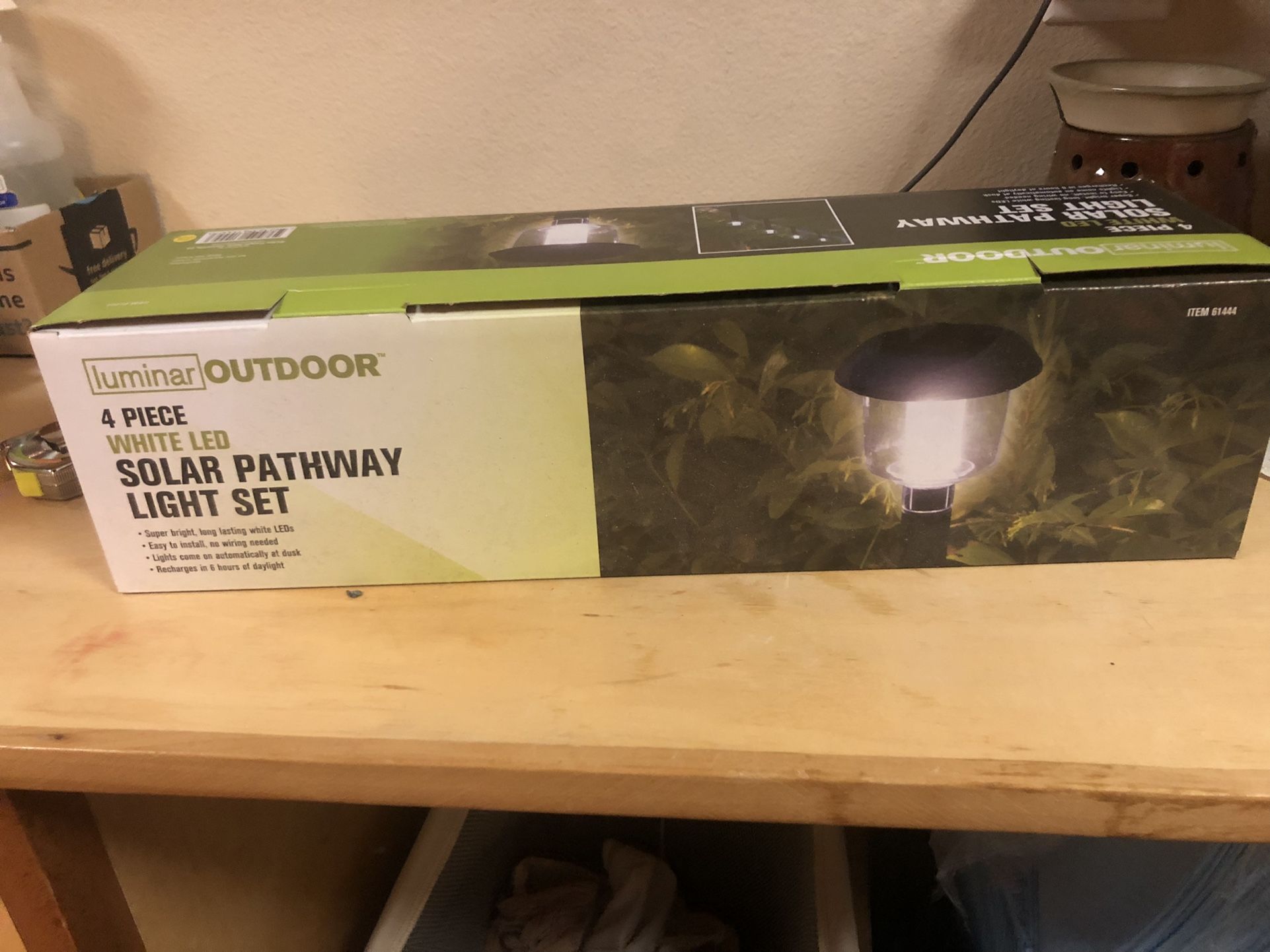 Luminar Outdoor 4 Piece LED Solar Pathway Light Set REDUCED!