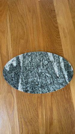 NEW Marble Stone Oval Serving Tray - dark grey