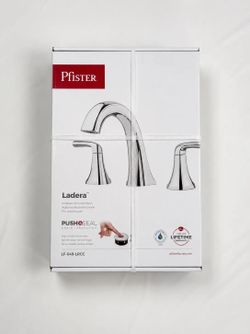 Ladera 8 in. Widespread Double Handle Bathroom Faucet in Polished Chrome