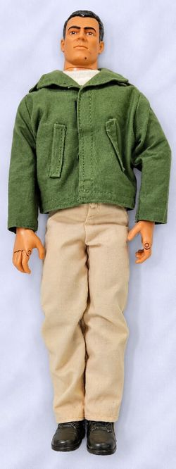 1996 Hasbro GI Joe 12" Action Figure Green Jacket Khaki Pants Loose #7