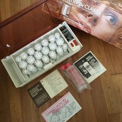 Vintage Clairol Kindness Deluxe 3 Way Hot Rollers Hairsetter Clips Pageant Curls