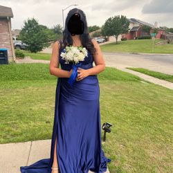 Sparkly Blue Prom Dress Size 16