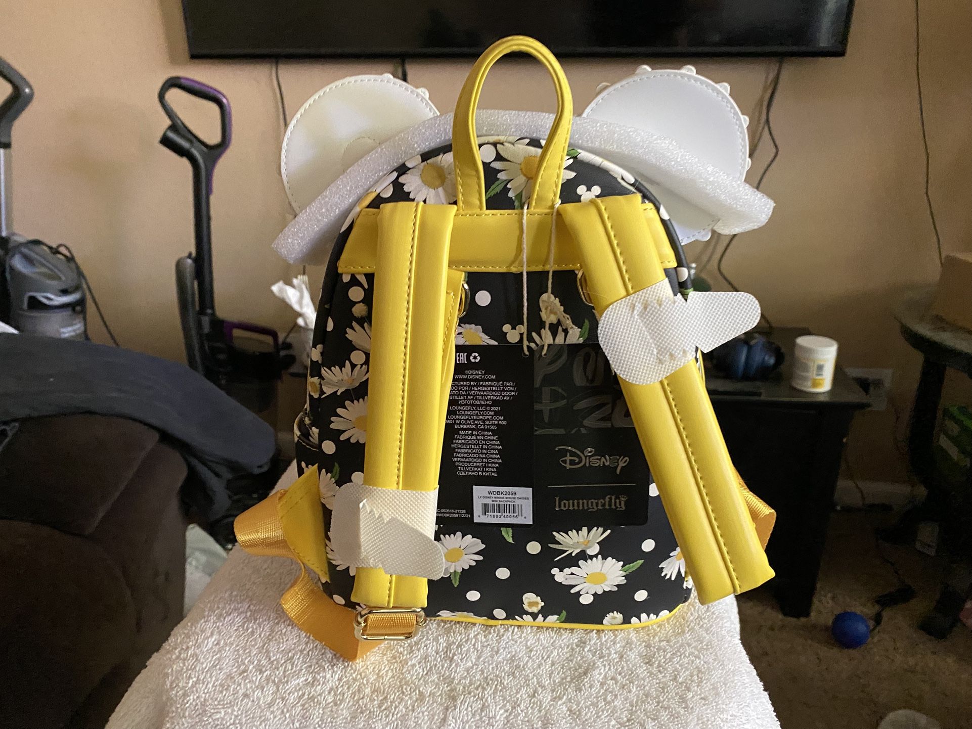 Disney Yellow Flower Backpack/ Lilo And Stitch Purse 