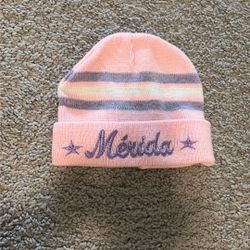 pink kids merida beanie