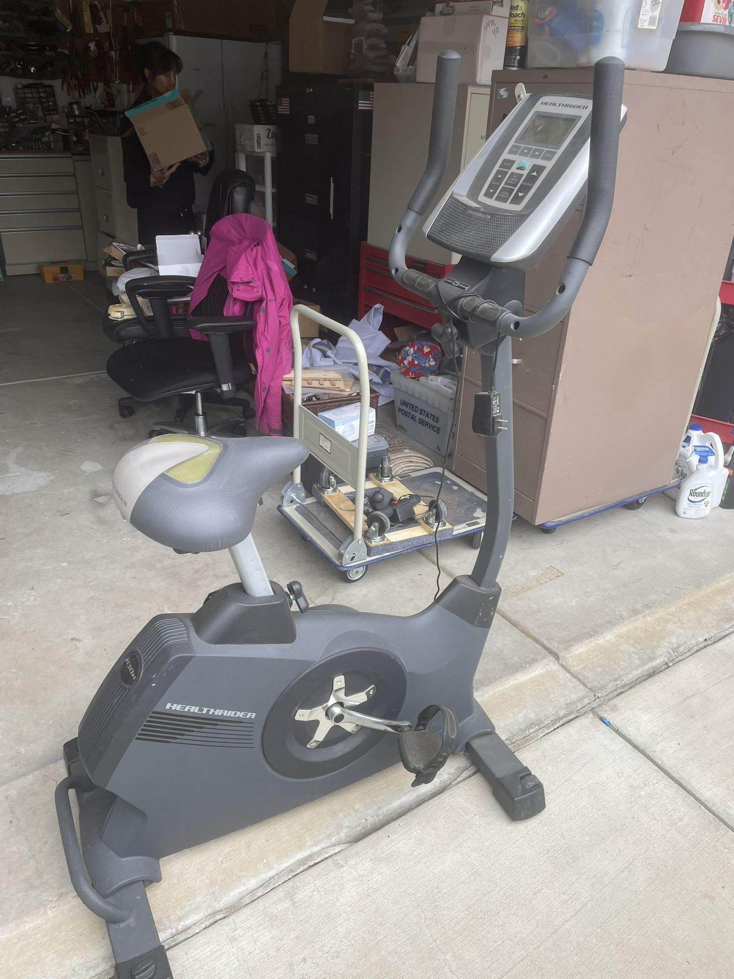 Electric Exercise Bike With Adjustable Speed And Resistance