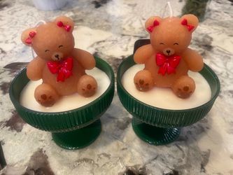 Cute Teddy Bear  Candle Set