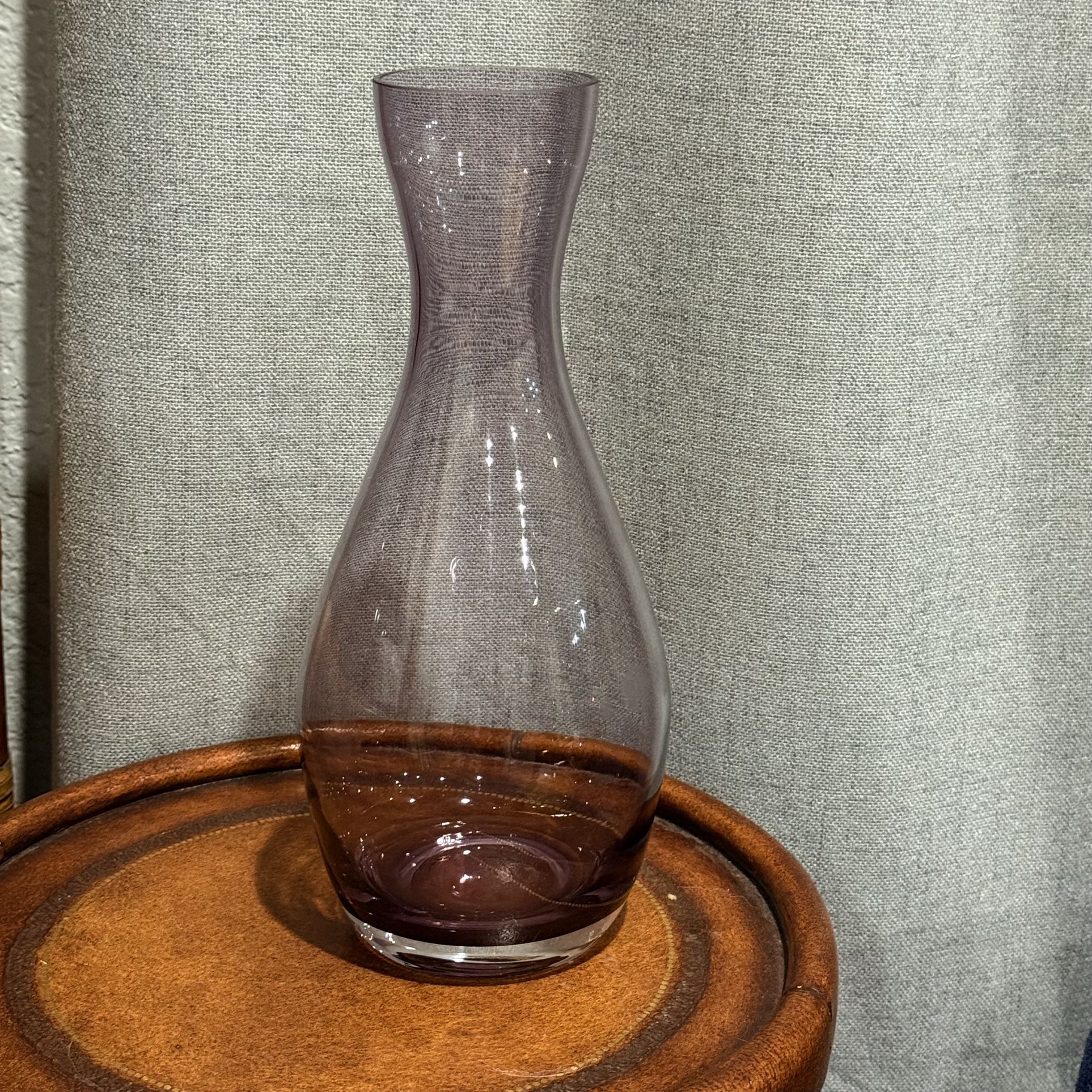 Amethyst Purple Handblown Glass Vase • 10” Tall