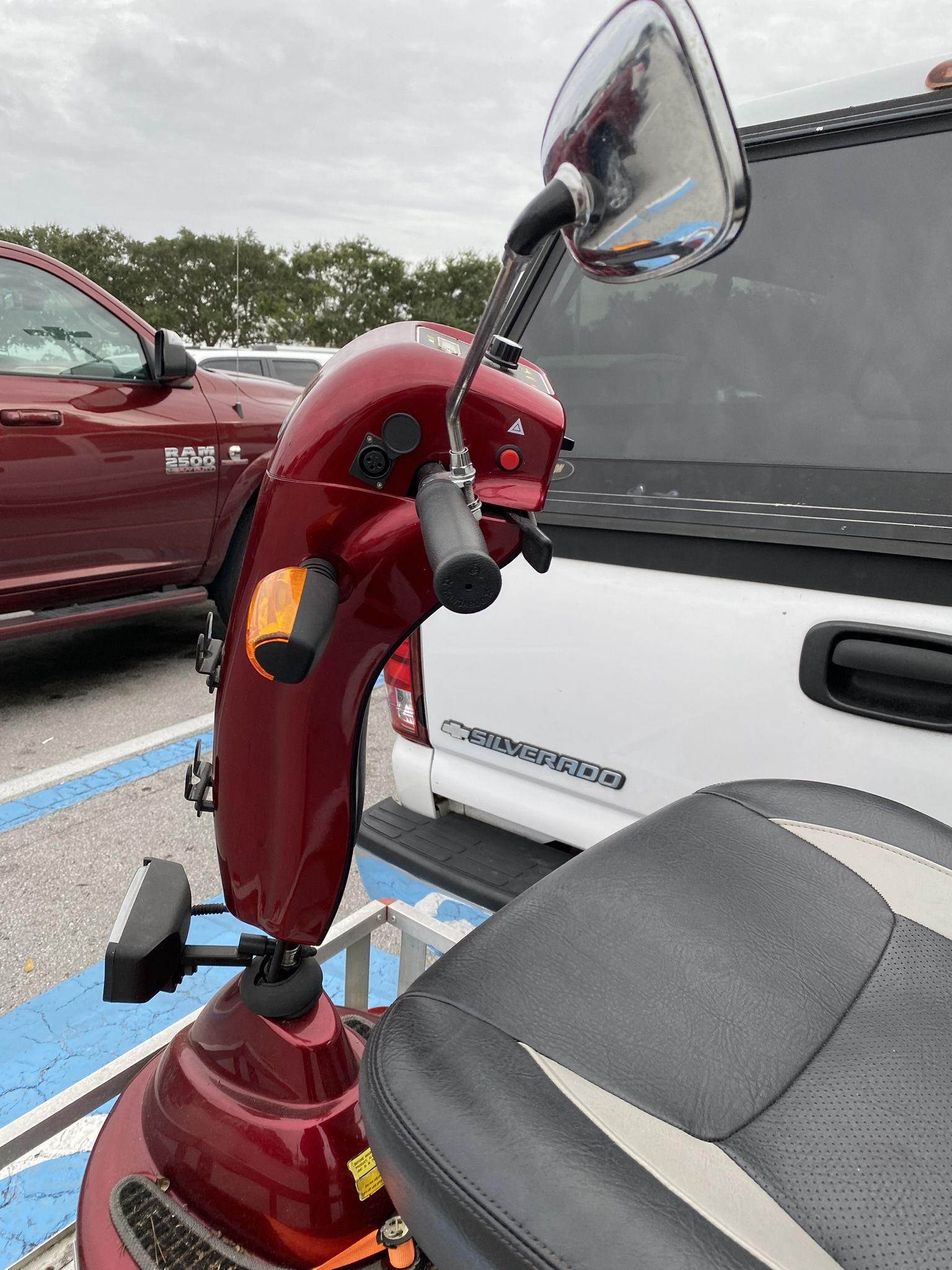 Scooter With The Car Carrier And Ramp