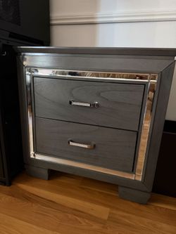 Bed frame with night stand