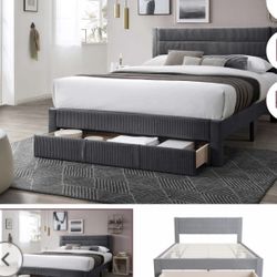 Queen Bed Frame Not Including Mattress And Box 