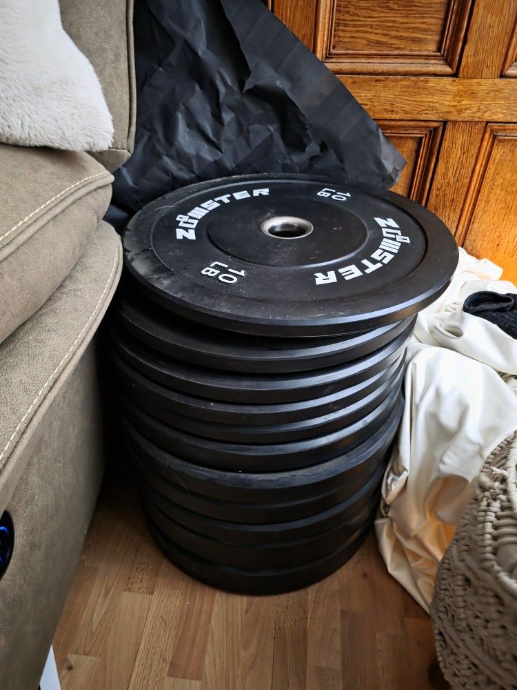 Bumper plate, Olympic weight plate, Bumper weight plate with steel insert, Strength training weightlifting plate