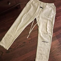 white essentials sweatpants 