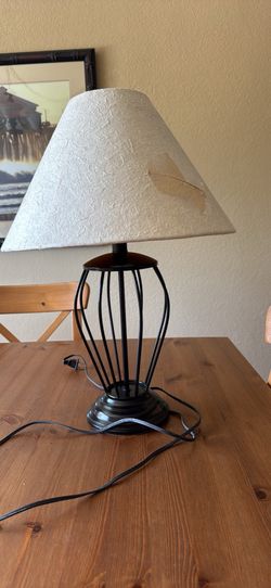 Birdcage Lamp with Floral Paper shade