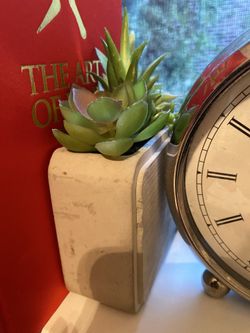 2 book ends faux succulents $10 for both