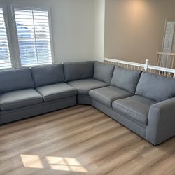 Pottery Barn Pearce 3-Piece Sectional – Sunbrella Fabric – Charcoal