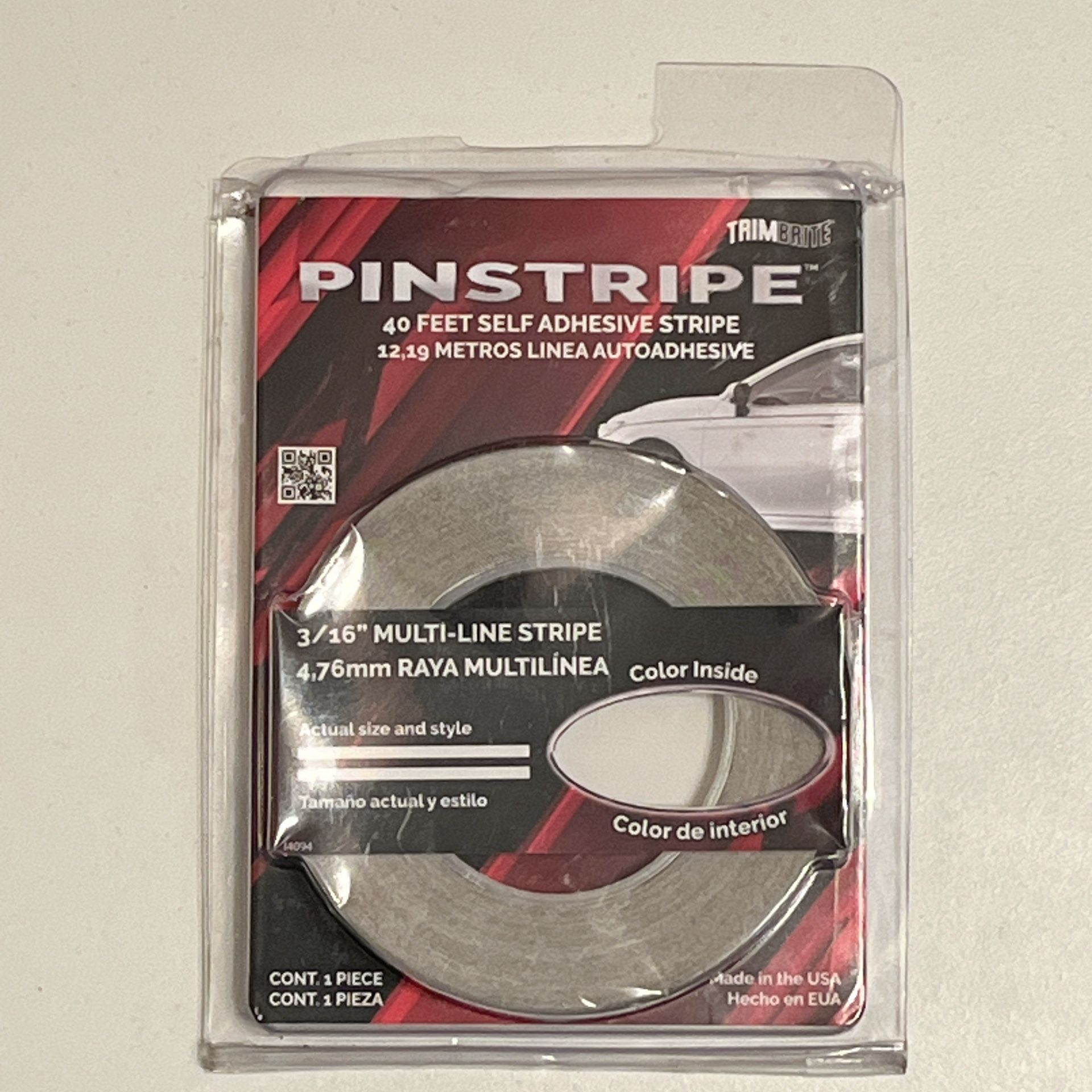 Prostripe Pinstripe Multi-line Self Adhesive Stripe 3/16''x40' Made In USA New!