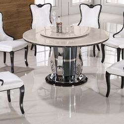 Brand new faux marble round table