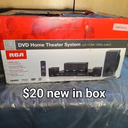 $20 New Never Been Open Rca Dvd Cd Aux Optical Input HDMI  Surround Sound Theater System