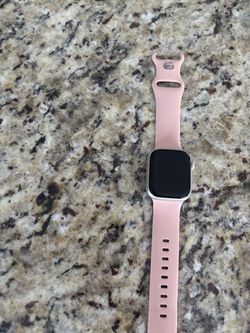 Apple Watch with Pink Sport Band